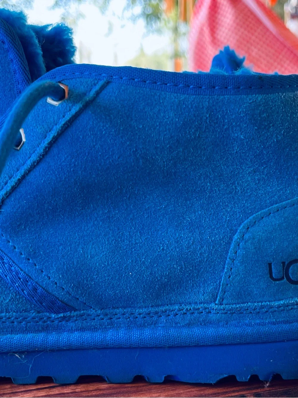 UGG Blue Suede Lace-Up Shoes